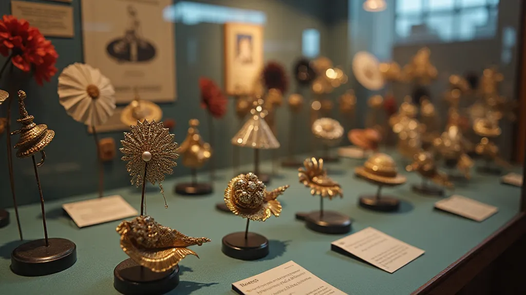 Variety of antique hat pins