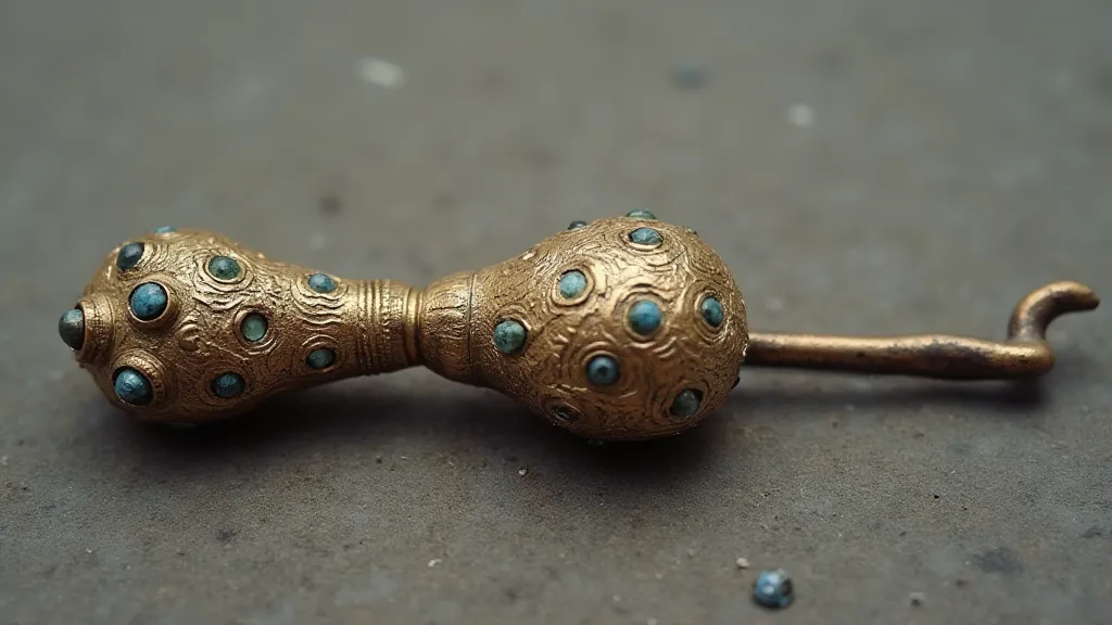 Antique hat pin with natural patina