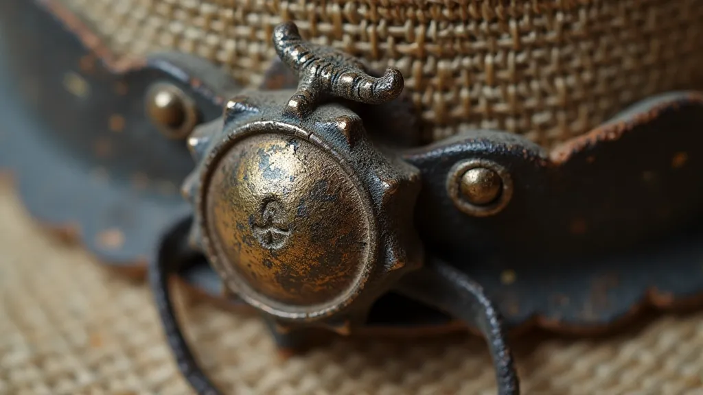 Antique hat pin with signs of age and wear