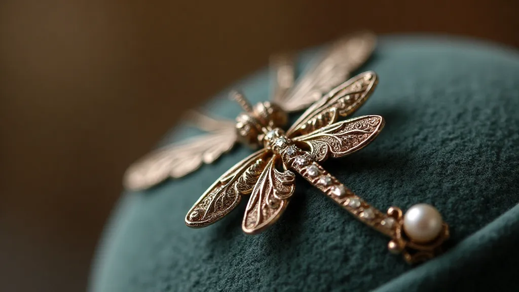Art Nouveau Dragonfly Hat Pin