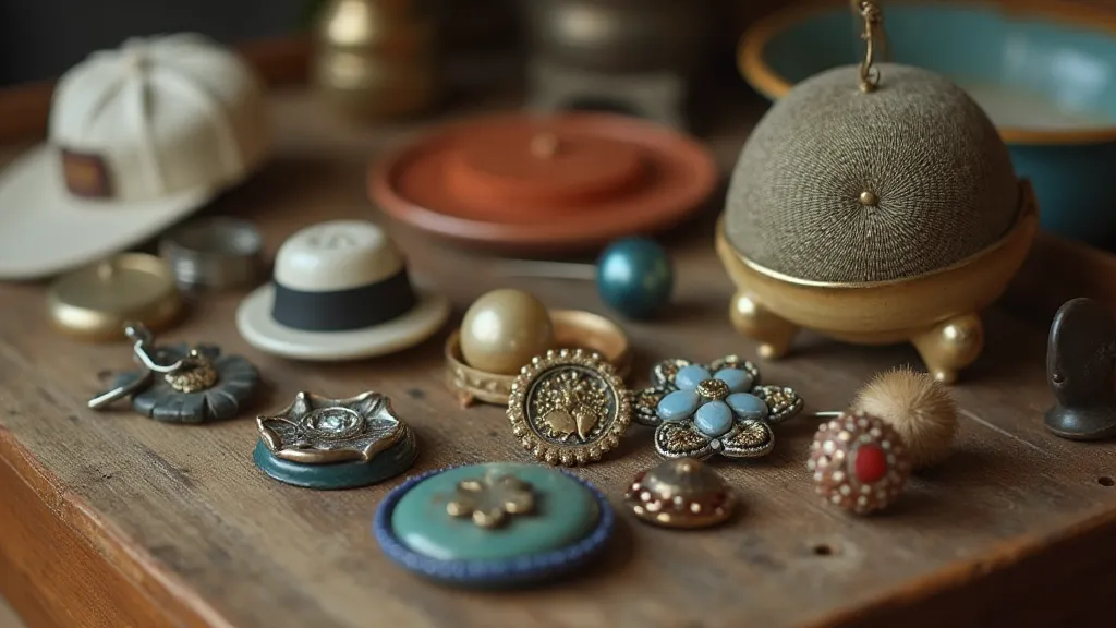 Hat pins at an estate sale