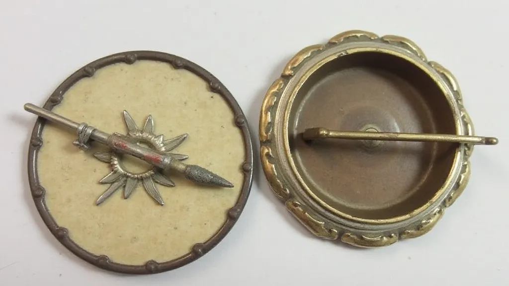 Comparison of a restored vs. original hat pin