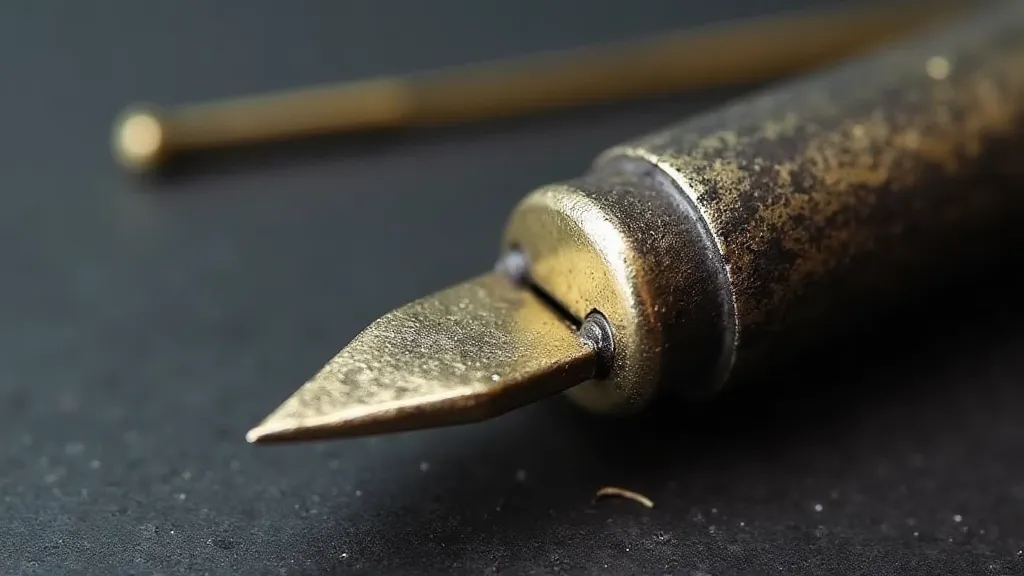 Visible solder joint on a hat pin