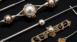 Materials Used in Antique Hat Pins: Silver, Gold, and More